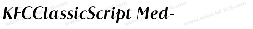 KFCClassicScript Med字体转换